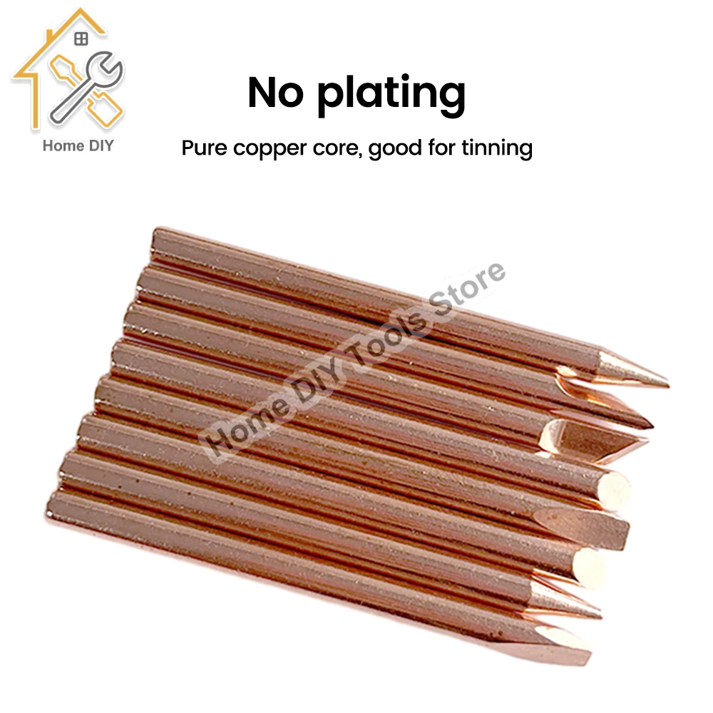 Externo Ferro de Solda de Calor Dicas 30w 40w 60w Não-magnético Pure Copper Soldagem Cabeça Usada para Soldagem Speaker Audio Pcs
