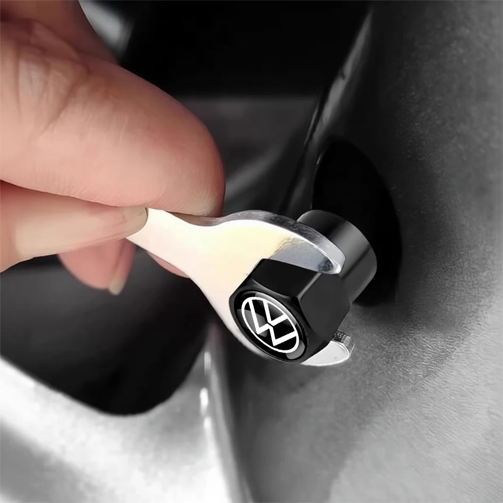 

Hub Caps 4PCS Car Wheel Tire Valve Caps Dustproof Cover Accessories For Volkswagen Polo Sharan Tcross Tiguan Golf Scirocco Toura