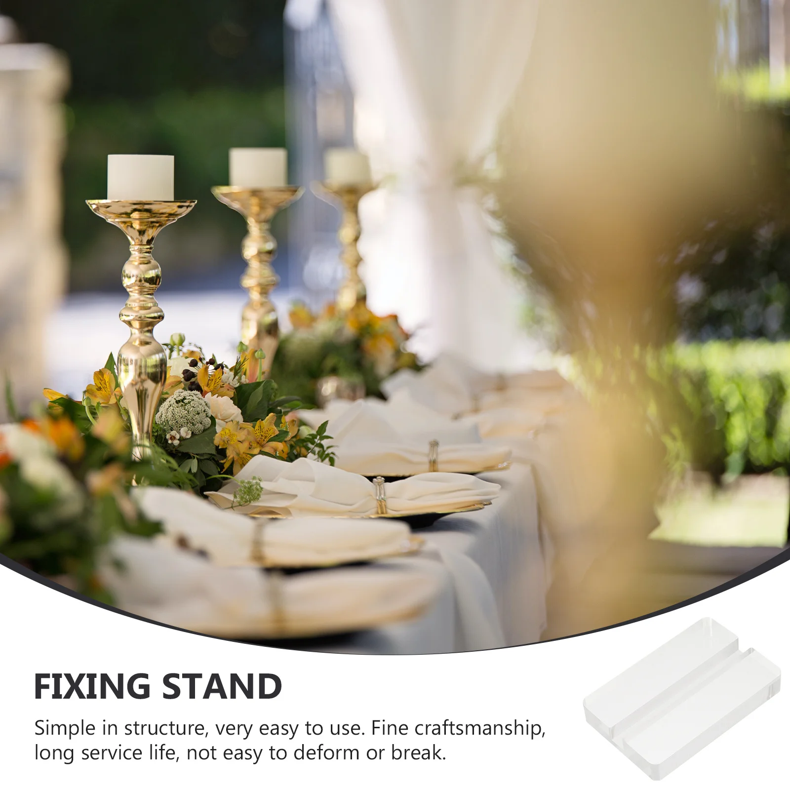 

2Pcs Acrylic Transparent Desktop Card Sign Bases Stable Simple Design Card Holders for Office Display Support Stand