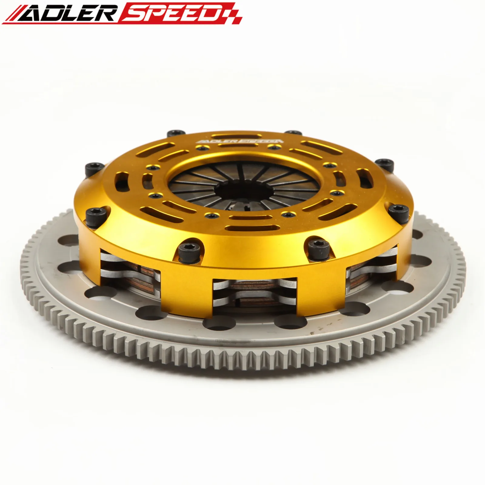 

ADLERSPEED RACING CLUTCH TWIN DISC KIT For 1993-1999 ECLIPSE TALON GST TSi FWD 7-Bolt MEDIUM WT