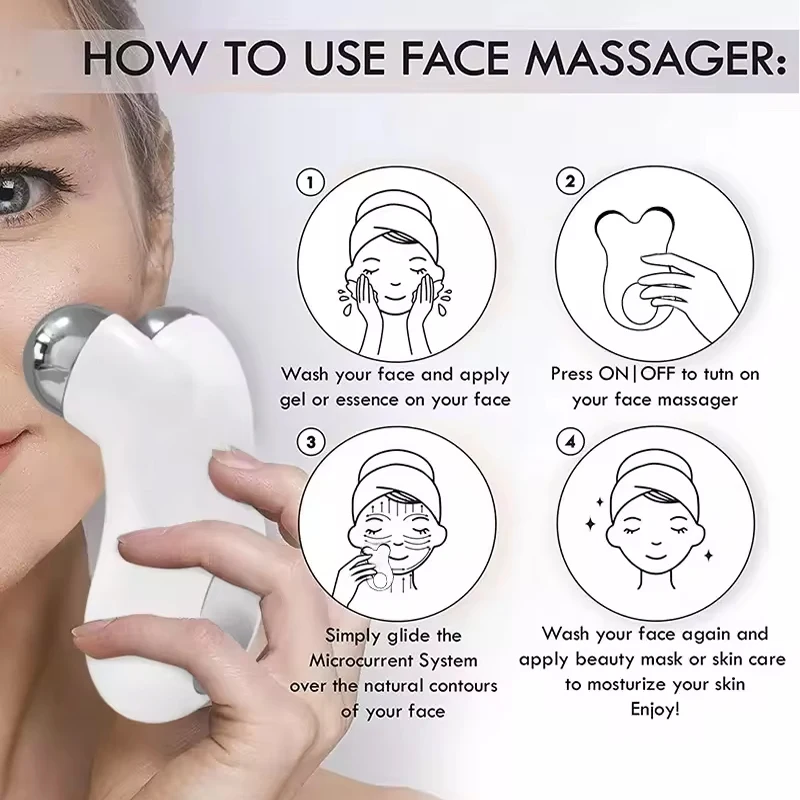 Microcurrent Massager Face Lift Apparaten Rood Licht Therapie Huidverzorgingstool Huid Aanscherping Rimpel Verwijderaar Gezicht Massageapparaat