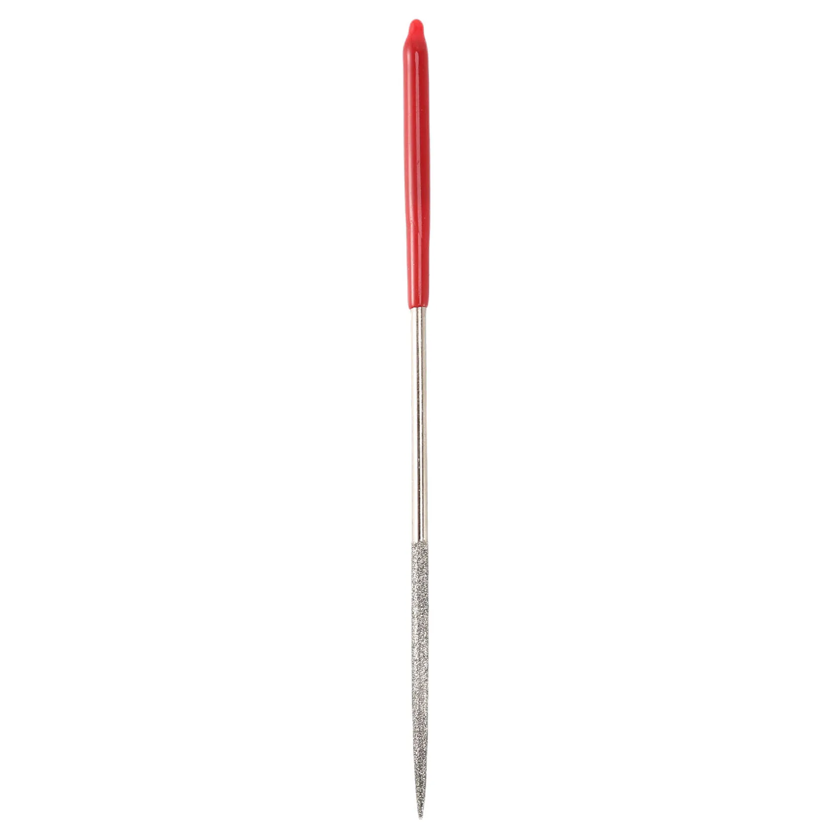Lime diamantate a coda di topo rotonde lapidarie 3mm x 140mm tono argento rosso