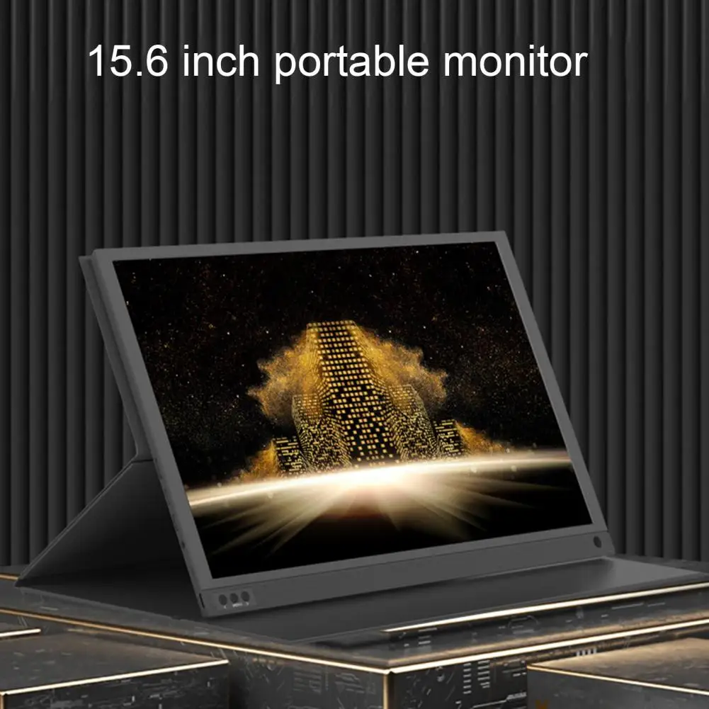 

15.6-inch Portable Monitor Universal IPS Display High Resolution Wide Angle Clear Images Screen Extender Built-in Dual Speakers