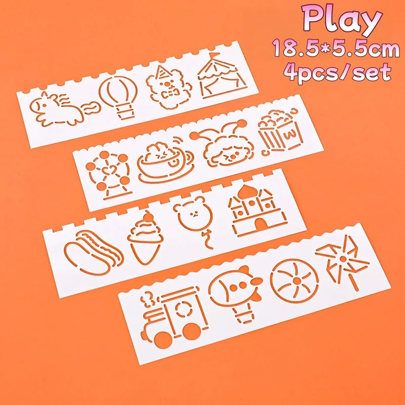 Cartoon Hollow Multi-Shape Stencil Ruler Drawing Template