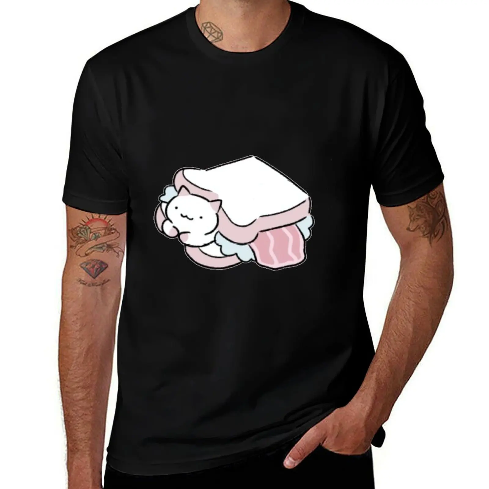 

Sandwich [Fushigi Neko no Kyuu-chan] T-Shirt Large Size Basic Casual T-Shirt