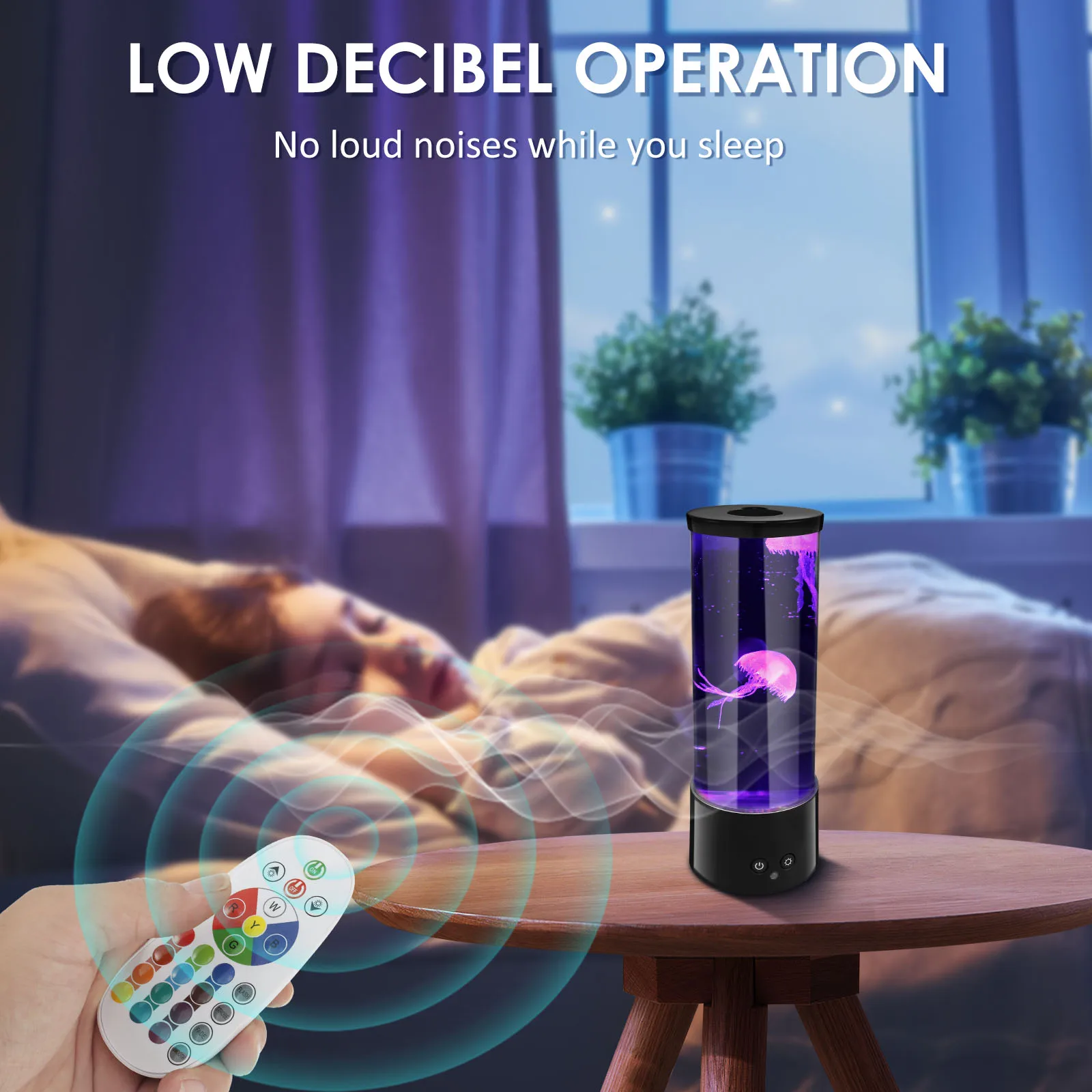 USB Jellyfish Lava Lamp LED Aquarium Ocean Night Lights 16 Color Changing with Remote Control for Kids Adults Table Bedside Lamp