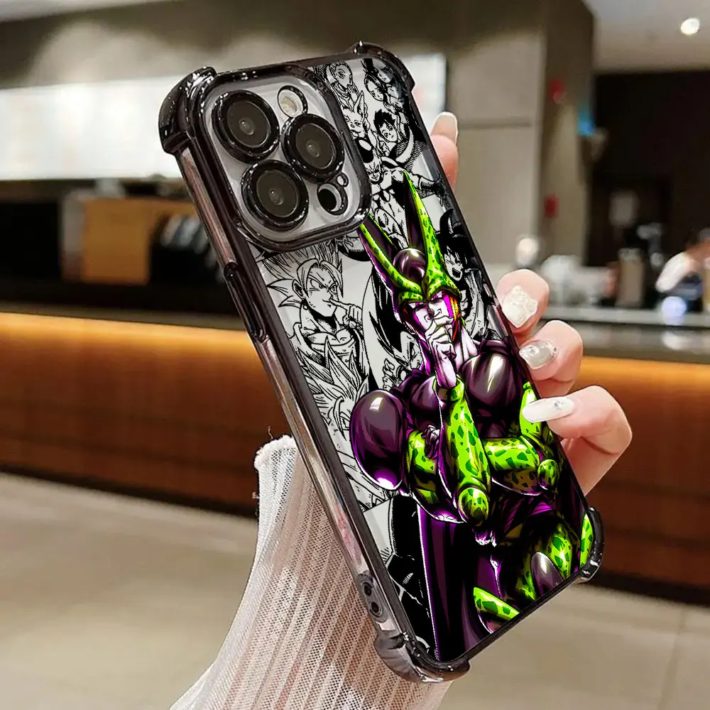 Dragons Balls Goku Vegeta Super Saiyan Phone Case for iPhone 11 13 15 16 17 Pro Max 14 Plus 17Air 16E 13 Pro 12 Mini Clear Cover view 4