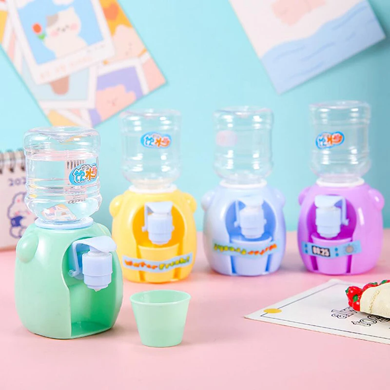 1 Set Cute Cartoon Water Drinking Fountain Pretend Play Kitchen Toys For Boys Girls Gift Mini Children Water Dispenser Toy