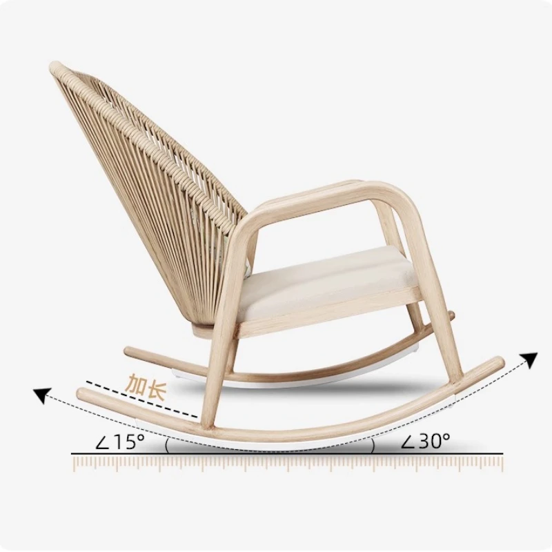 

Household Adult Sofa Chair Balcony Indoor Leisure Rattan Chair Happy Rocking Chair