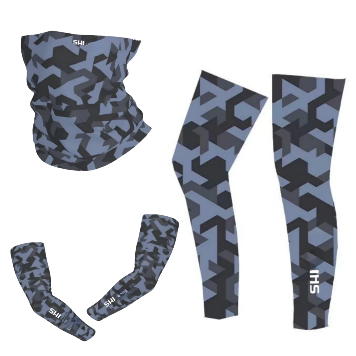 2025 العلامة التجارية اليابانية الجديدة الحرير الجليد الصيد باندانا القبعات الدراجات القيادة الصيد غطاء الساق الشمس حماية أكمام أذرع تبريد 3 قطعة مجموعة #4