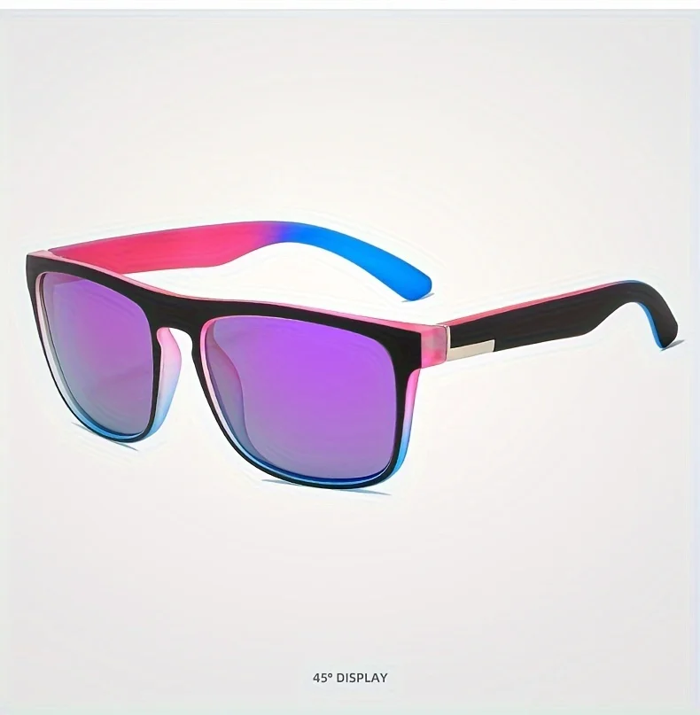 3Pcs Fantasie Gradienten Mutipcolor Quadrat Polarisierte Sonnenbrille AntiGlare UV400 Gläser Sommer Party Fahren Angeln Weihnachten Geschenk – Detail 15