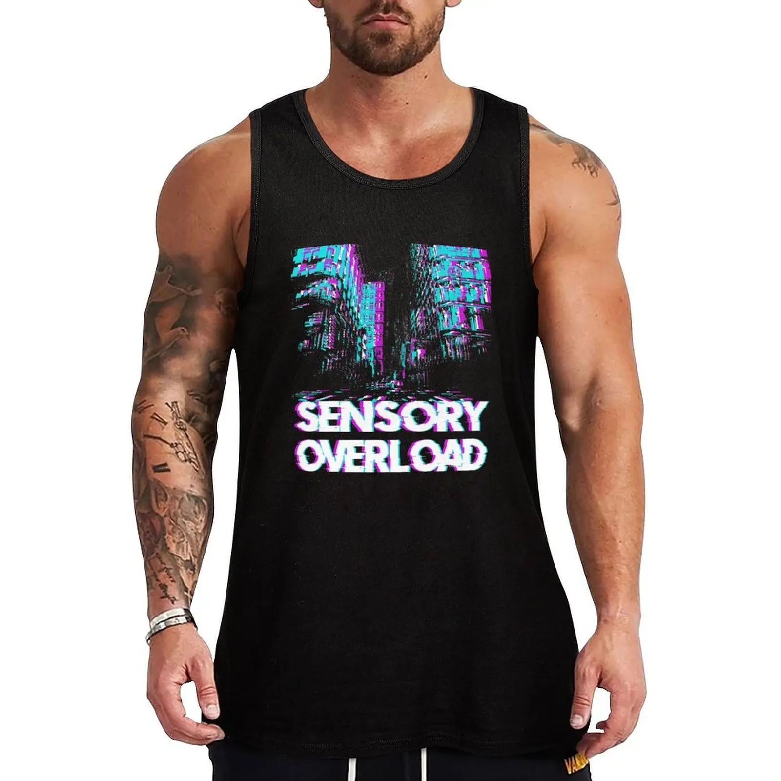 sensory overload autism design Tank Top Sweat Resistant Tank Top Moisture Wicking Gym Wear