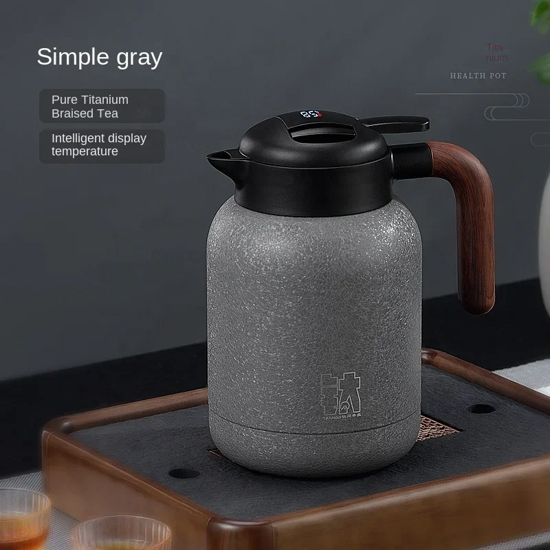 IMOGY All-Titanium Insulated Thermo Jug Intelligent Temperature Display Double-Layer Filter Screen Vacuum Bottle Water Flask
