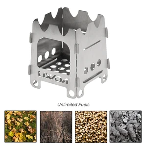 Tragbarer Titaniumschleifen im Freien Campingofen, ultraliger faltender Holzofen, Fischereiherd und Wandern 6 Hauptverkäufe Titan -Sandpapier - №6