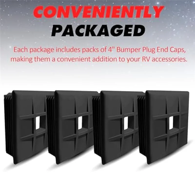 B98A-4 "Camper Bumper End Cap 4" RV Bumper Plug End Cap Untuk RV RV Suku Cadang Dan Aksesoris
