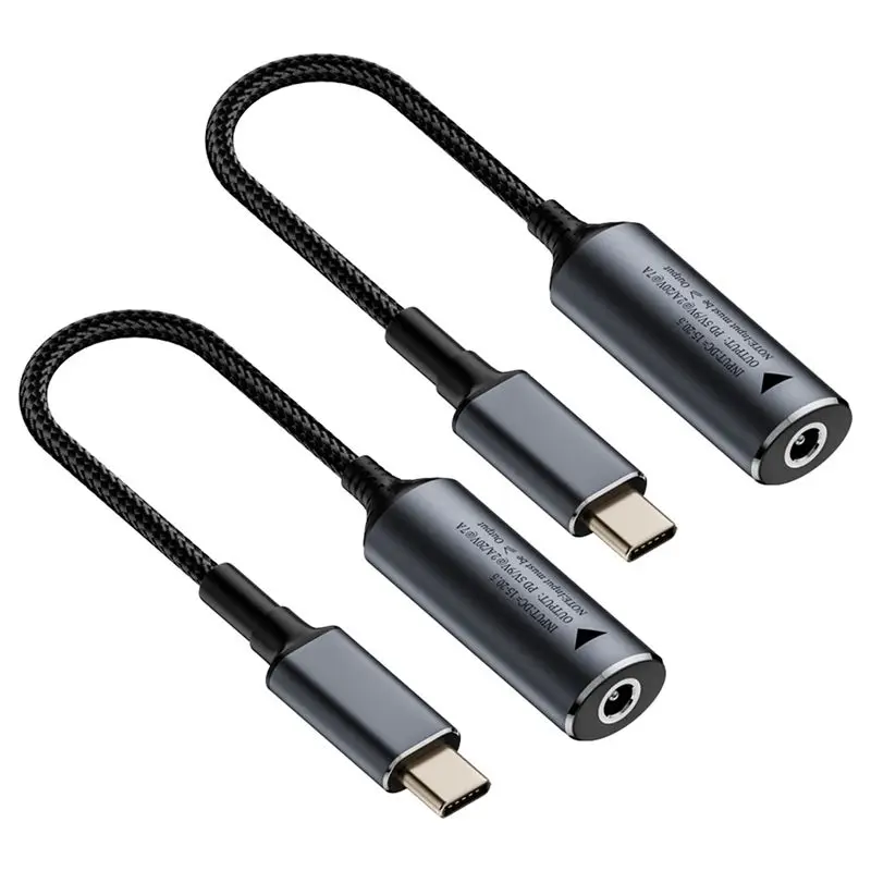 ABDE-2X 140W DC Laptop 5V 9V 20V DC 5.5X2.5Mm Female To USB C Type C PD Power Adapter Converter Fast Charging Cable