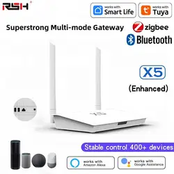 RSH Smart Life Zigbee 3.0 / Bluetooth 5.0 2-in-1 Gateway Hub X5 Enhanced With Access to 400+ Devices Can Works Across Floors