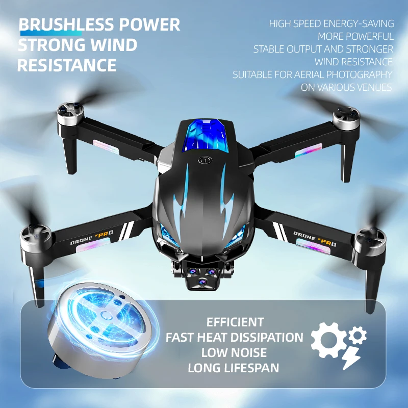 KBDFA K706 Pro Drone 4K HD Camera Professional Photography Dron No GPS RC Foldable Quadcopter Obstacle Avoidance Brushless Toys