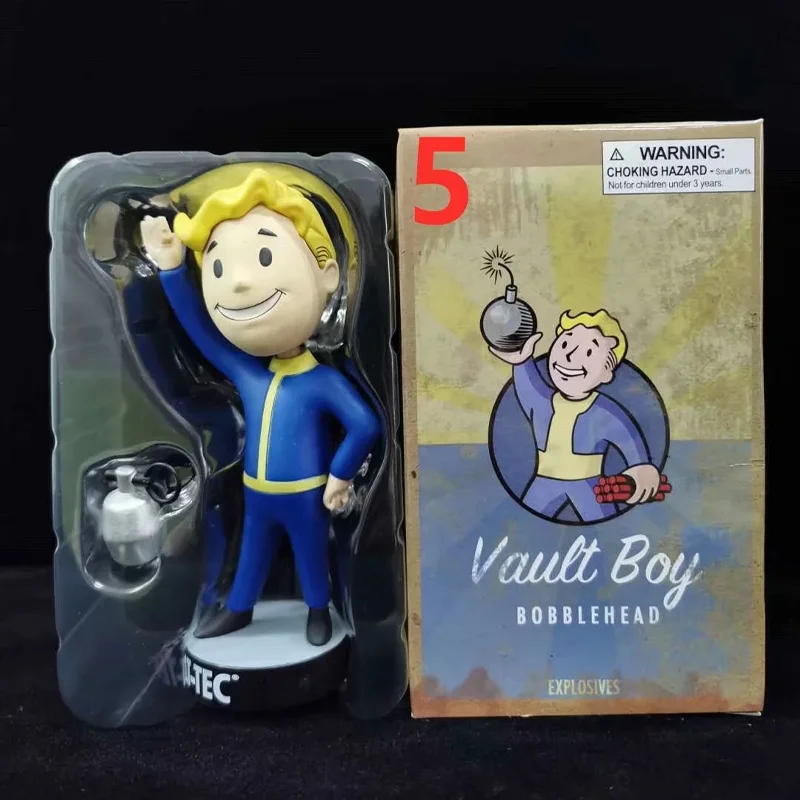 7 قطعة مجموعة Vault Boy Bobblehead (الجيل 1/2/3) ديكور السيارة شخصية الحركة نموذج ديكور لطيف هدية المهرجان