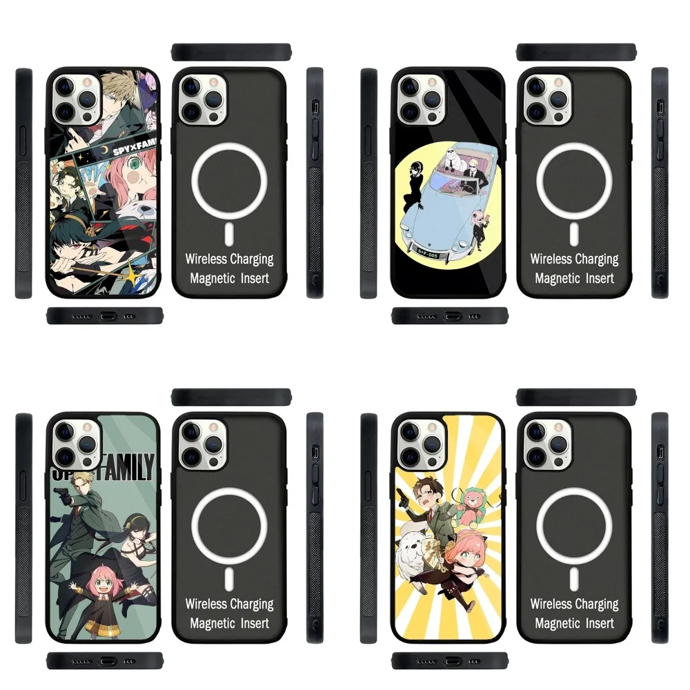 Anime Spy X Family  Phone Case Strong Magnetic For IPhone 15,14,13,Pro,Max,Plus,11,12,Mini For Magsafe Wireless Charging