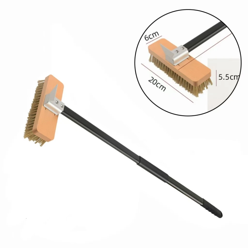 

Инновационная щетка для духовки для пиццы со съемной алюминиевой ручкой Стальной скребок Латунная щетина Удобная ручка Эффективная чистка