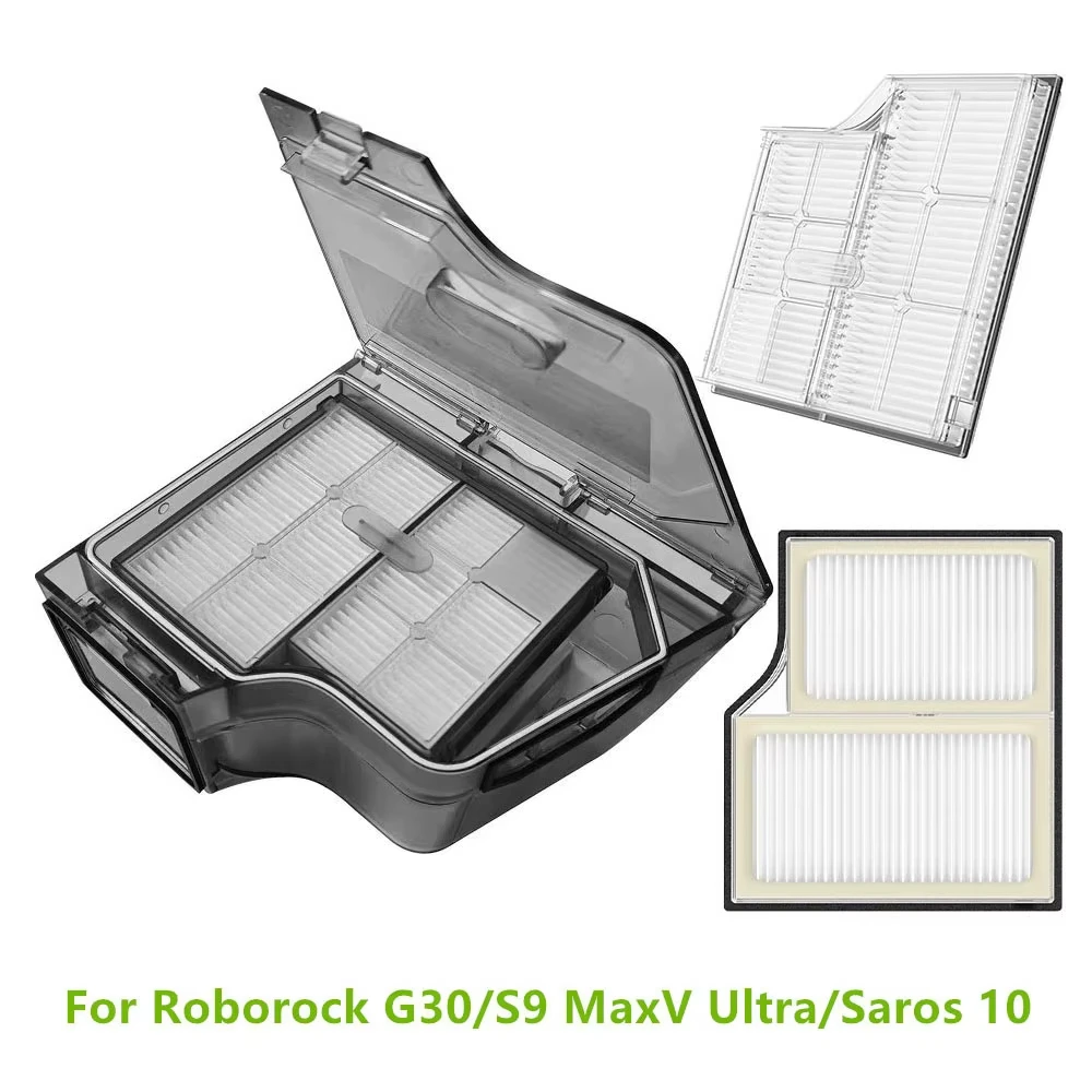 Hepa フィルターダストボックス 2 ロボロック G30/S9 MaxV Ultra/Saros 10 掃除機集塵ボックス用