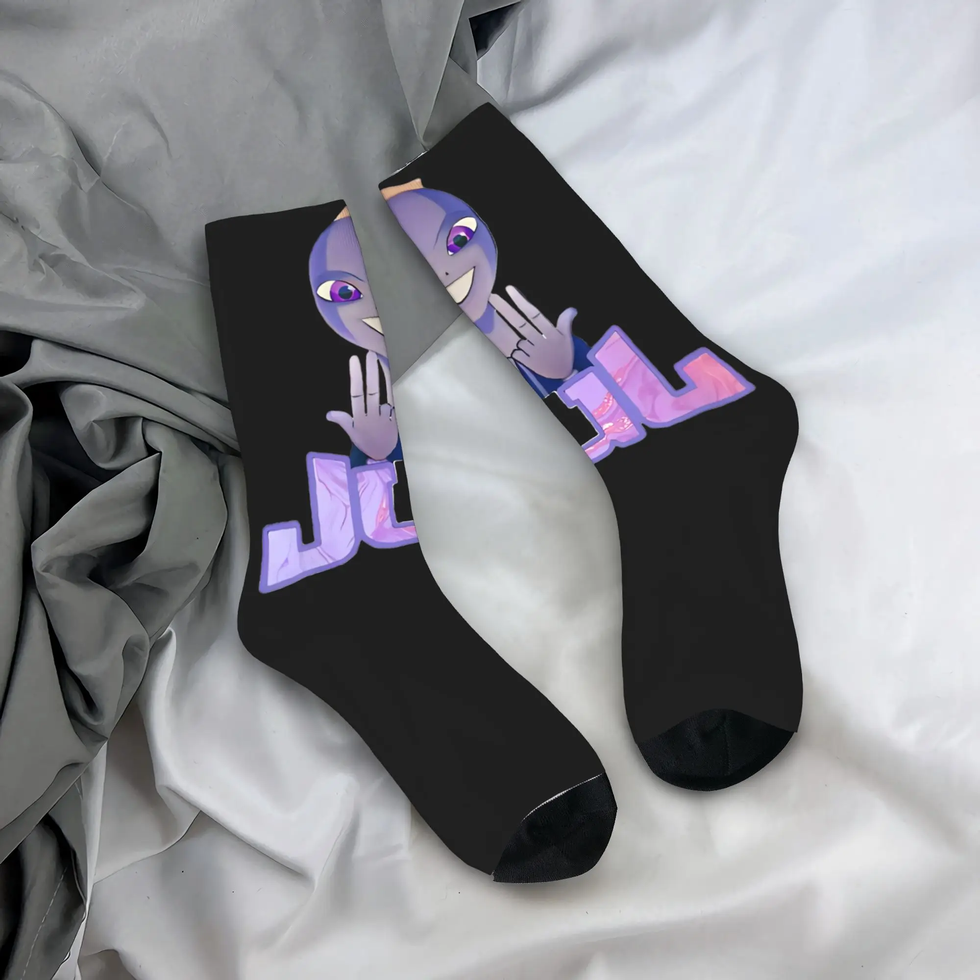 

Чулки для рэпера JUL, мужские носки унисекс с музыкантом, забавные носки высокого качества, зимние велосипедные нескользящие носки с узором, подарок на день рождения