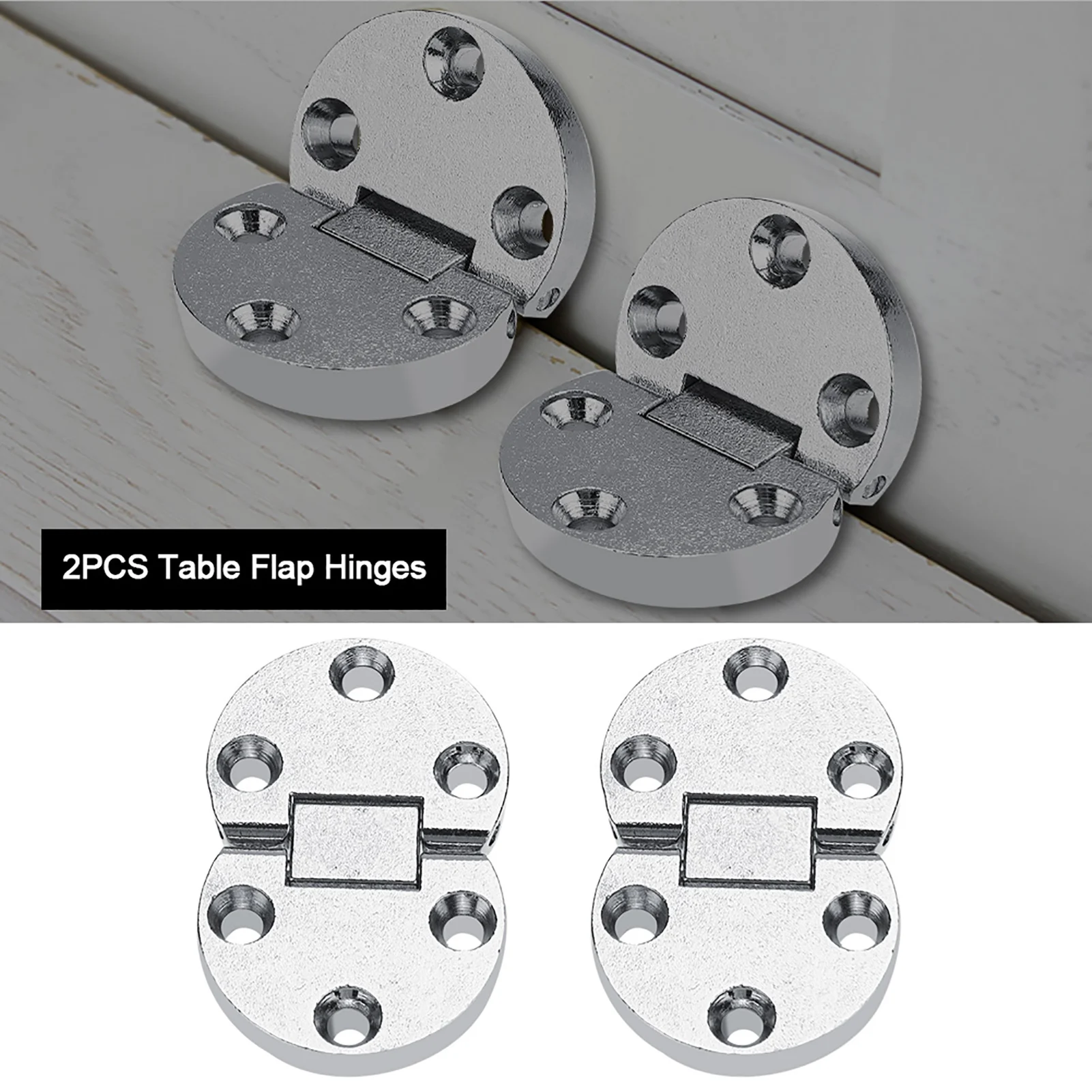 2PCS Table Flap Hinge Zinc Alloy Self Supporting Folding Table Hinges Home Flap Tables Furniture Oval Hardware Table Hardware