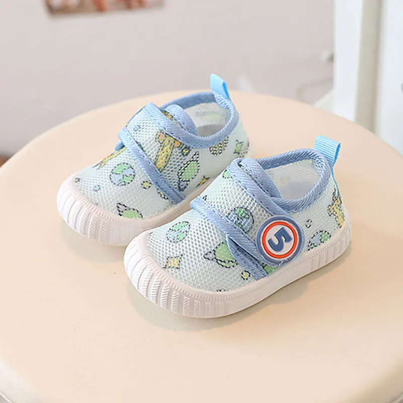 Newborn Baby Boys Girls Tennis Shoes First Walkers Kids Soft Sole Anti Slip Sneakers Mesh Breathable Casual Shoes Baby Sandalias