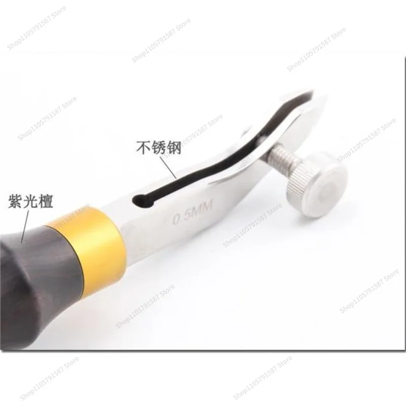 For Adjustable Edge Scribe, Red Sandalwood Handle Groove Press Groove Twist , Scribe I Handmade Leather Art Leather