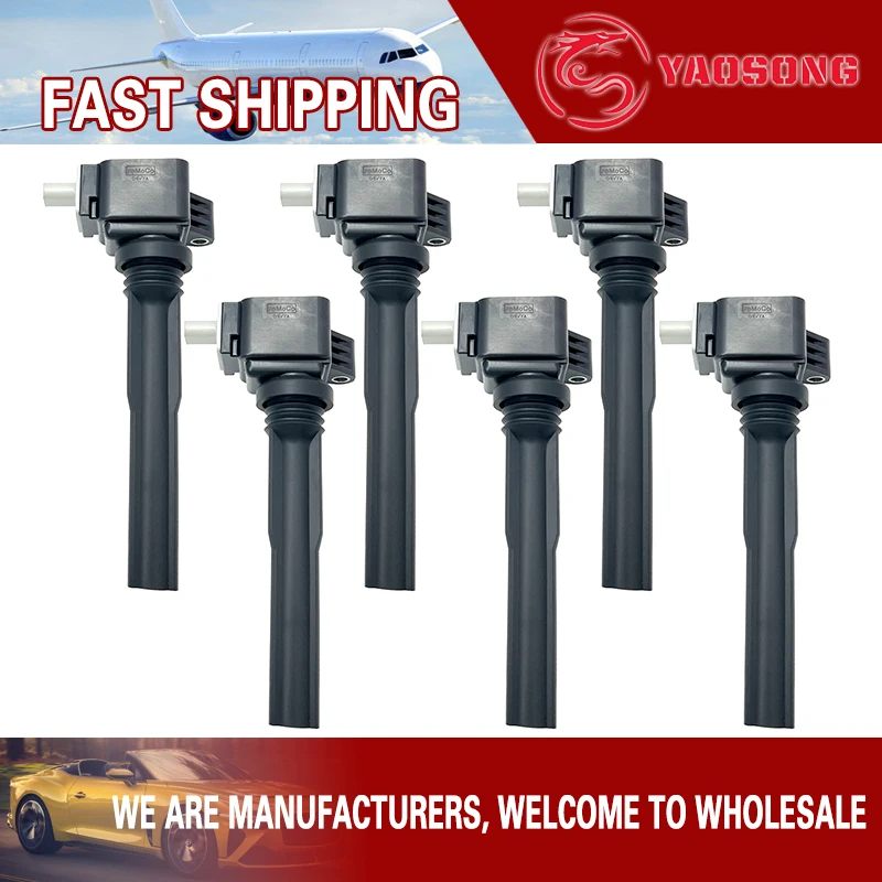 6PCS ORIGINAL IGNITION COIL HL3Z-12029-D HL3Z-12029-A UF826 FOR FORD GT Expedition Lincoln Navigator F-150 F150 3.5T 3.5