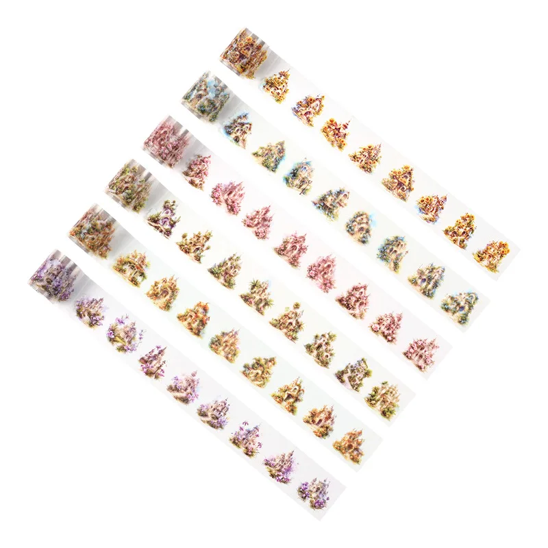 5cm*2m Dream castle theme tape Stickers Creativity Decorative Diary Album Scrapbooking material handmade Junk Journal Supplies