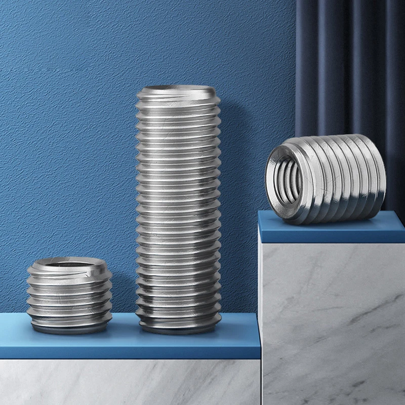 2/5PCS M2.5 M3 M4 M5 M6 M8 M10 M12 304 Stainless Steel Inside Outside Thread Adapter Screw Thread Insert Sleeve Conversion Nut