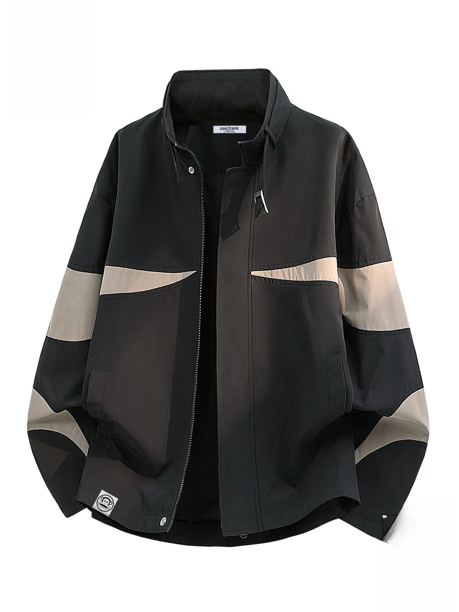 

PaulFrank Large Mouth Monkey Stand Collar Workwear Jaet Men's Loose Casual Splicing Spring Trendy Brand Outerwear