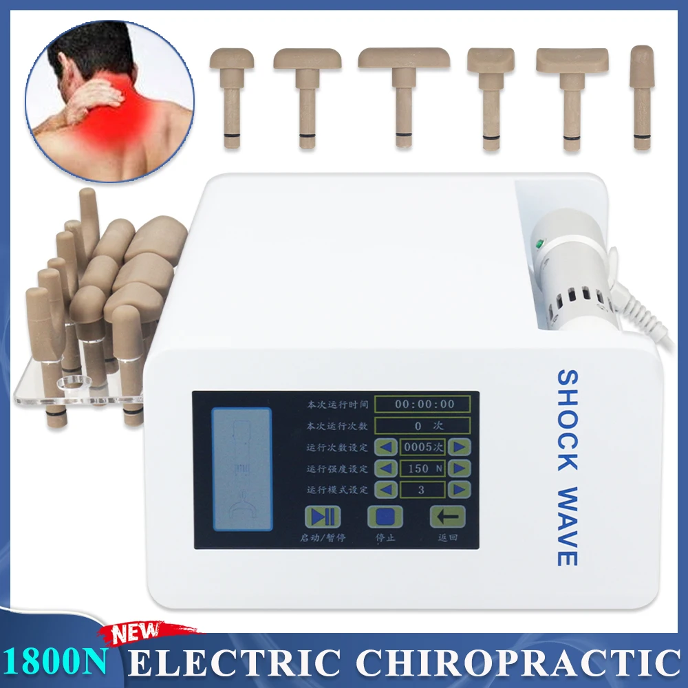 

1800N Electric Corrective Gun Massage Tool 10 Heads Spine Adjustable Body Massage Relaxation Touch Screen Massager 2025 Hot Sale
