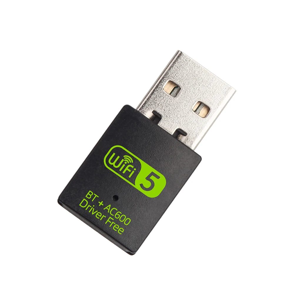 

2-в-1 USB WiFi Bluetooth-совместимый адаптер 5,0 Мбит/с Двухдиапазонный 600/5 ГГц беспроводной сетевой приемник WiFi ключ для ПК ноутбука