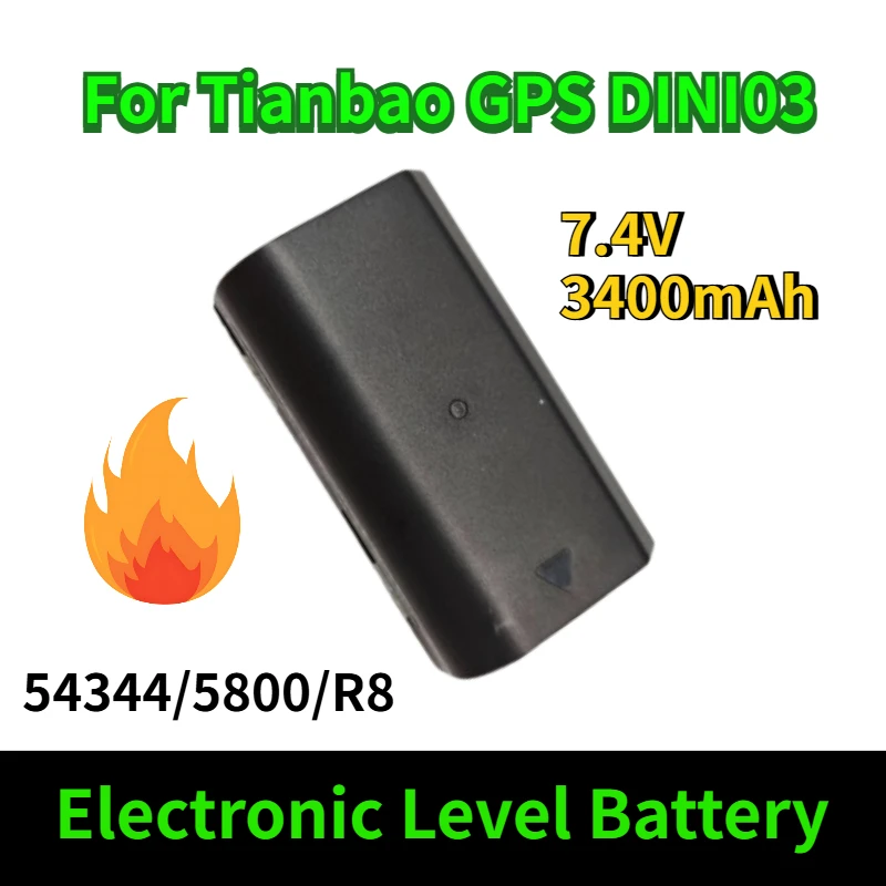 

7.4V 3400mAh Electronic Level Battery 54344/5800/R8 for Tianbao GPS DINI03