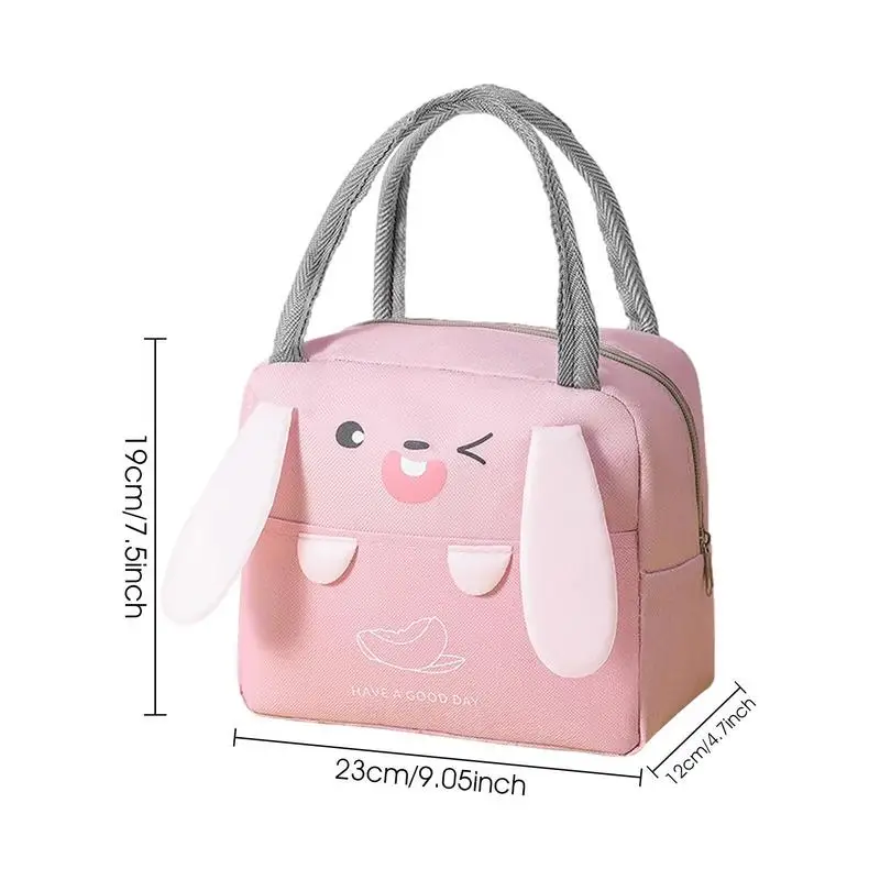 Cartoon Lunch Bag Insulated Lunch Box Large Capacity Tote Bags Reusable Lunch Container Lunch Box For Picnic School Work Travel