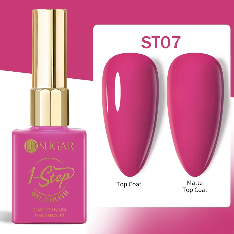 UR SUGAR 15ml Smalto per unghie gel a 1 passo 3 IN 1 Non è necessario Base Top Coat Colore ultra splendido Soak Off UV LED Gel semipermanente Varnis