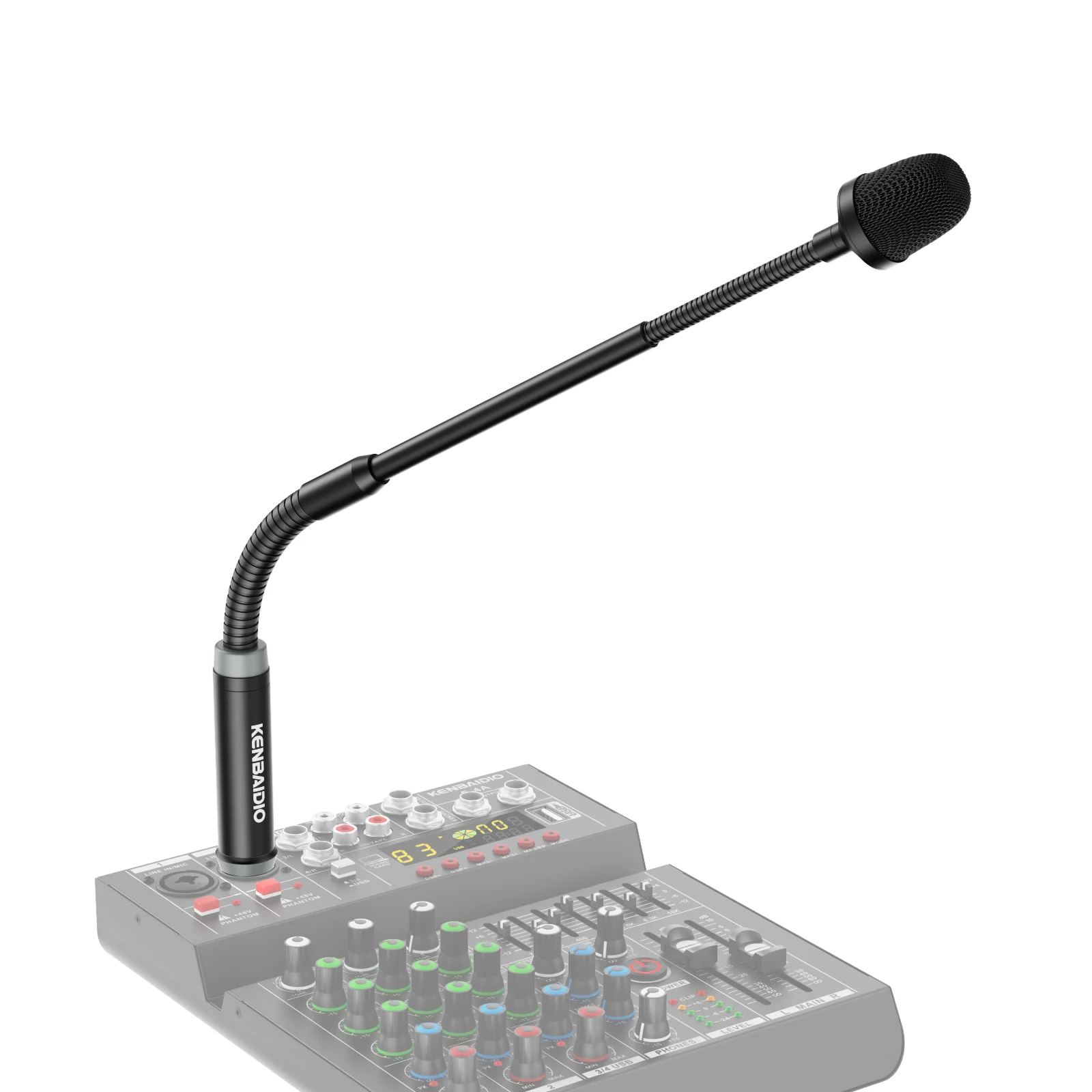 

KENBAIDIO Professional Dynamic DJ Microphone Metal Supports 360° Rotation For Mixer,Shouting,KTV Bar,Dedicated Disc,Conference