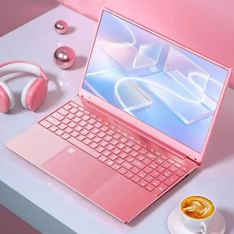 Pink simple modern style laptop