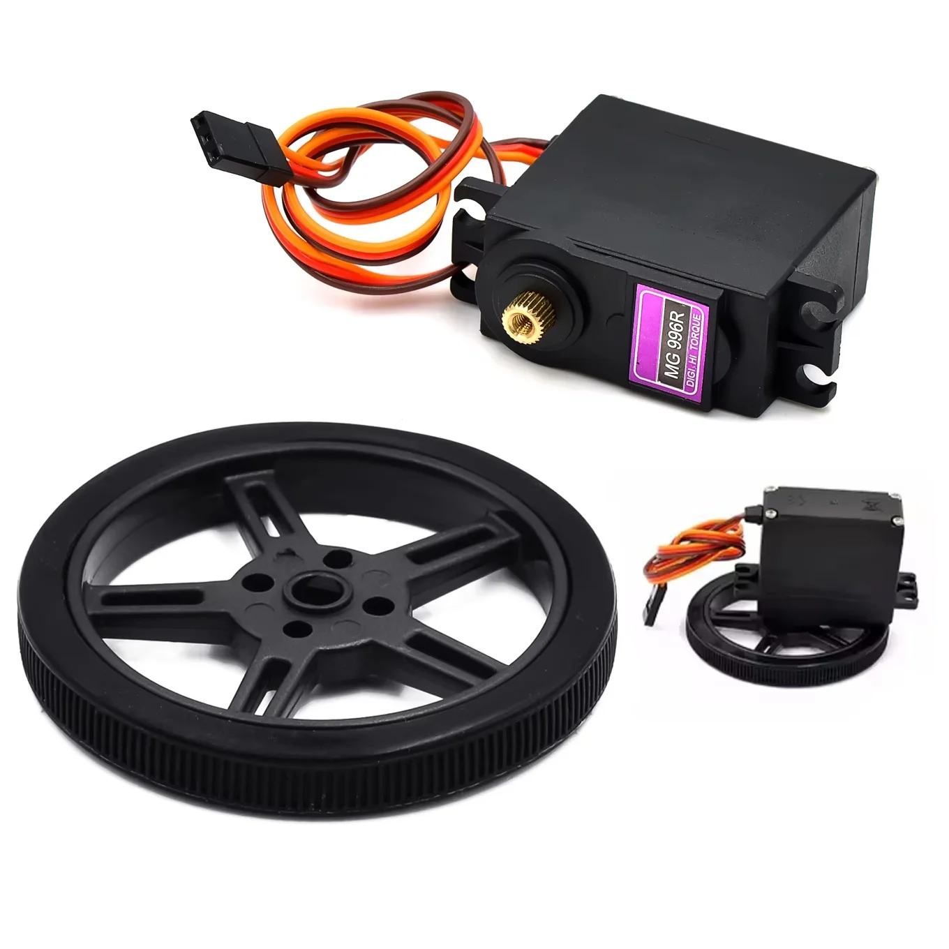 5908 Silicone tire compatible robot smart car 360-degree 9G steering SG90 LEGO TT motor