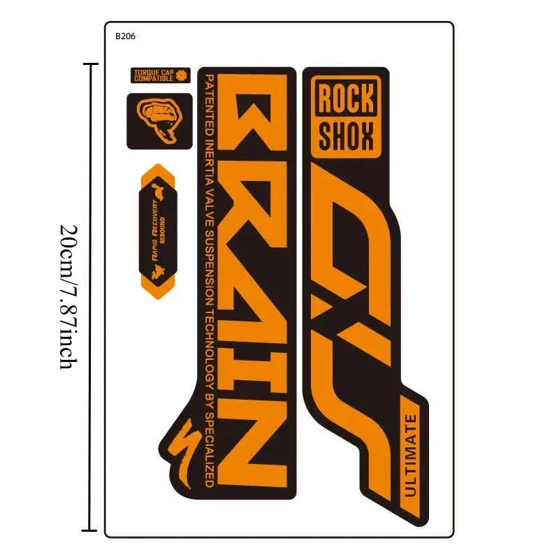 2020 RockShox SID Brain Smart Fork Decals Waterproof MTB Stickers for Specialized Epic