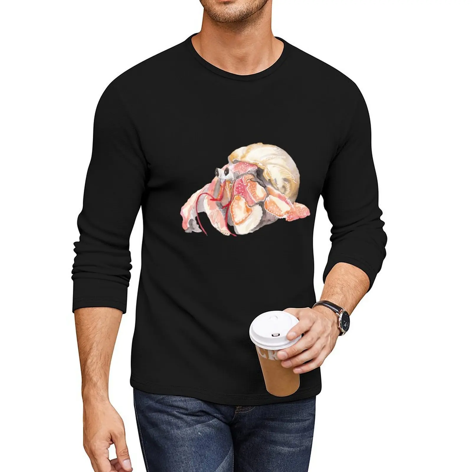 

Animals of Saint-Barthélemy : Hermit Crab Long T-Shirt man clothes animal print shirt for boys sweat shirts, men