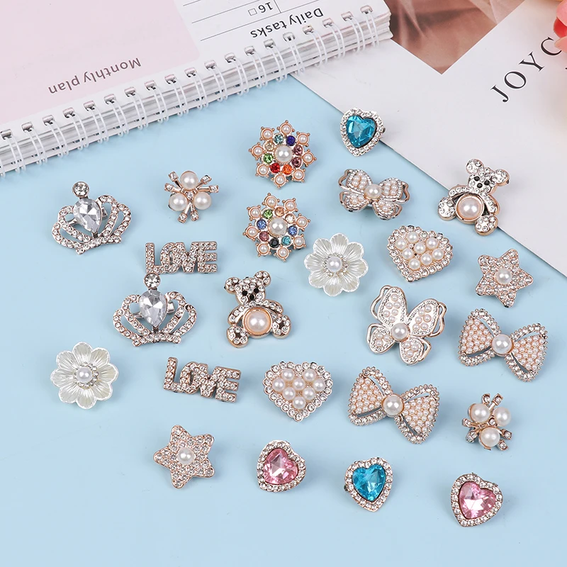 24pcs Sock Charms Pins Charms For Socks Bling Sock Jewelry Charms Gold Junk Sock Charms Brooch Sock Accessories Charms Designer