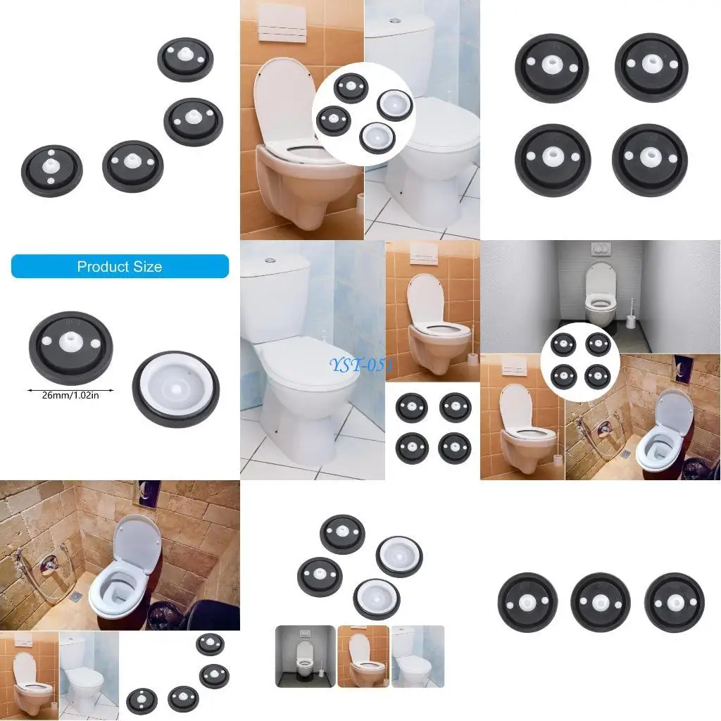 

E15A 4pcs Easy to Installion Flush Valves Seals for Mall Hotel and Office Restrooms