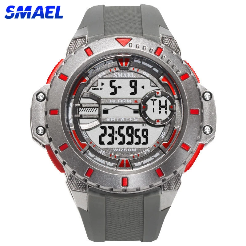 

SMAEL Outdoor Leisure Digital Watch Fashion Men's Sports Watches LED Display Army Military Wristwatches Male