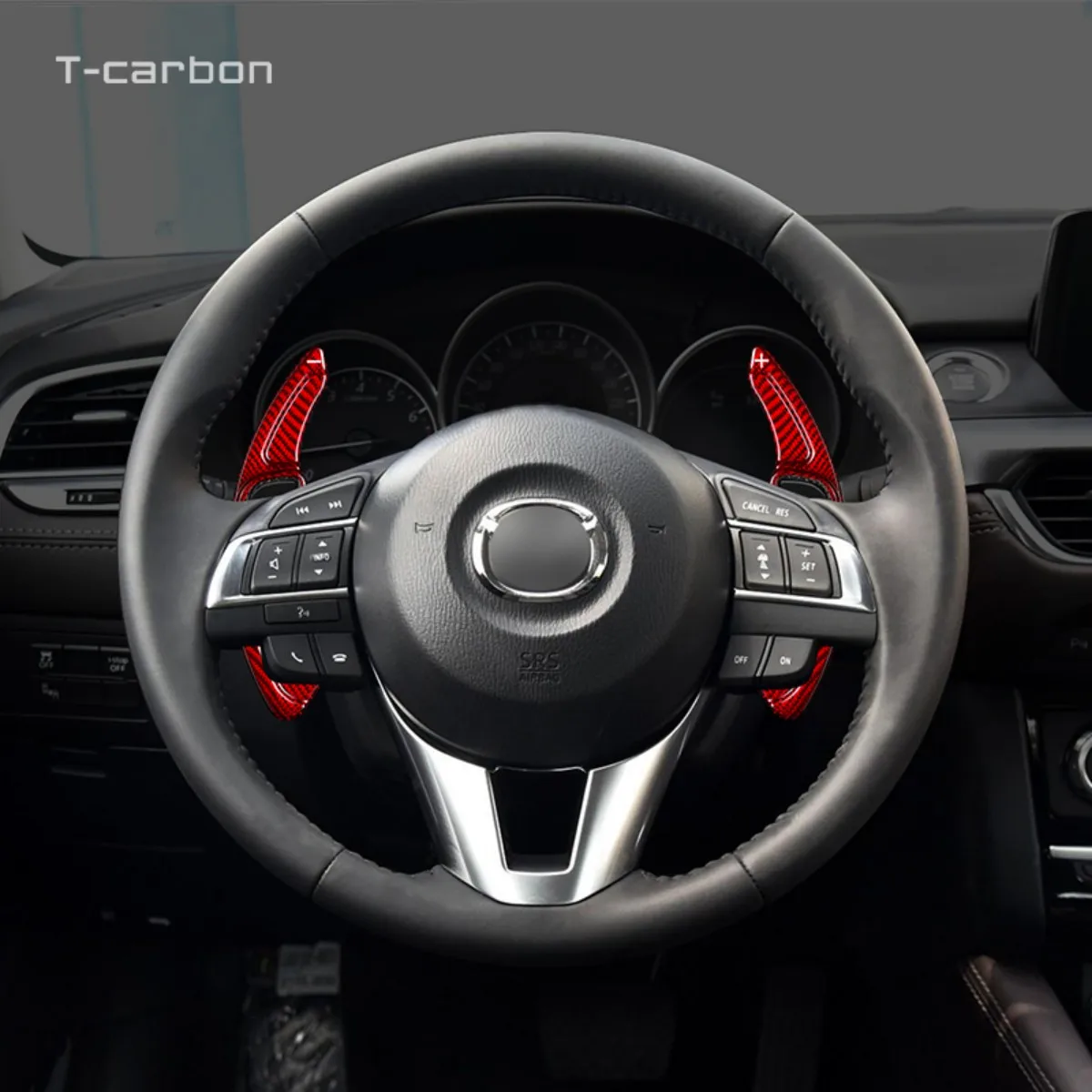 T-carbon Carbon Fiber Steering Wheel Extension Shift Paddle Shifter For Mazda 2 3 6 CX-4 CX4 CX-5 CX5 Atenza Axela MX-5 Paddle