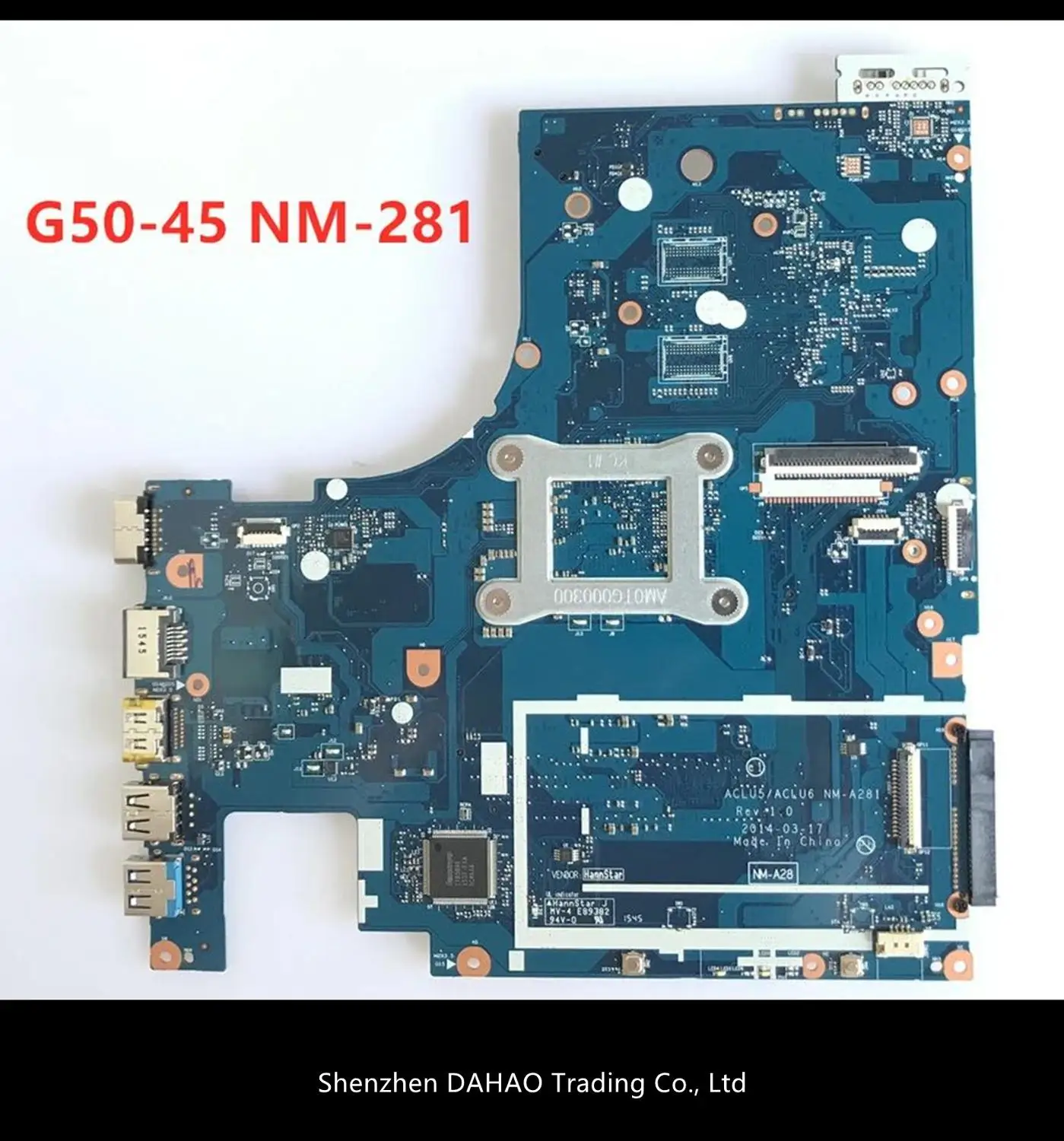 จัดส่งฟรี NM-A281เมนบอร์ดสำหรับ Lenovo G50-45 PC Mainboard AMD EM6010 MB ACLU5 ACLU6 NM-A281 15นิ้ว Full Tesed OK