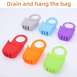 Kitchen Sink Hanging Bag Faucet Washbasin Draining Basket Sponge Cloth Storage Bag Bathroom Silicone Drainage Bag